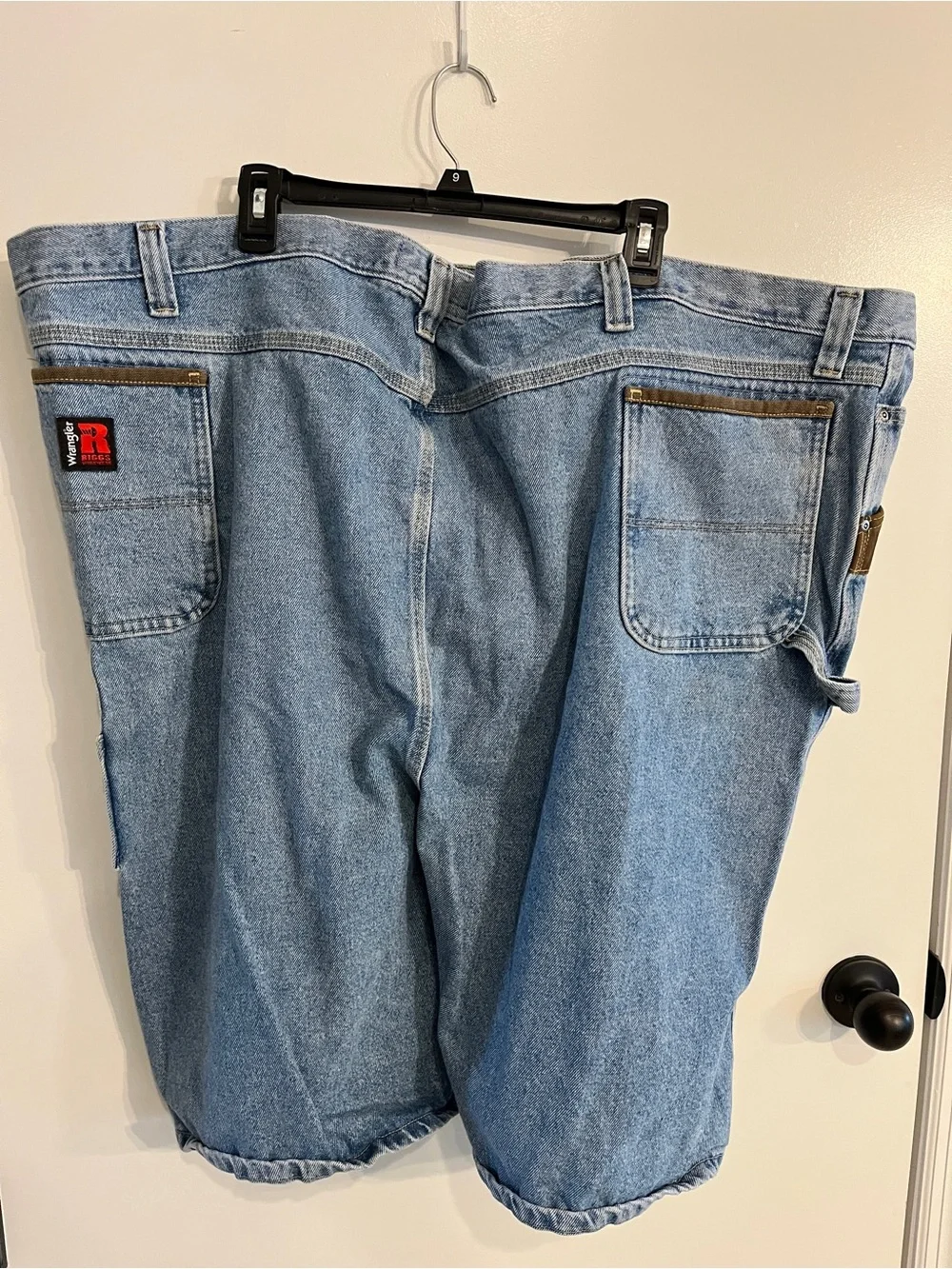 Men's Size 58 Wrangler Riggs Workwear Denim Carpenter Shorts
